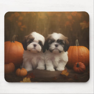 Shih Tzu Puppy Herfst Delight Pompoen Muismat