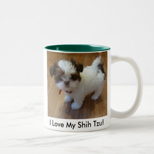 Shih Tzu Puppy Photo Mok 15 oz groot (Rechts)