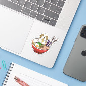 Shih Tzu Ramen Design Sticker (Laptop met iPhone)