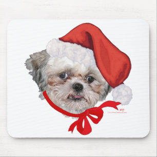 Shih Tzu Reddingshond Prettig Kerstfeest Muismat