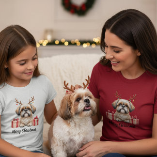 Shih Tzu Rendier  T-shirt