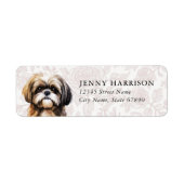Shih Tzu Retouradreslabels Etiket (Voorkant)