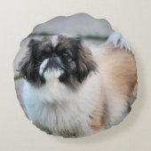 Shih tzu rond kussen (Achterkant)