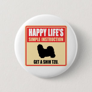 Shih Tzu Ronde Button 5,7 Cm
