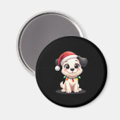 Shih Tzu Santa Christmas Tree Lights Xmas Dog Love Magneet (Voorkant / Achterkant)