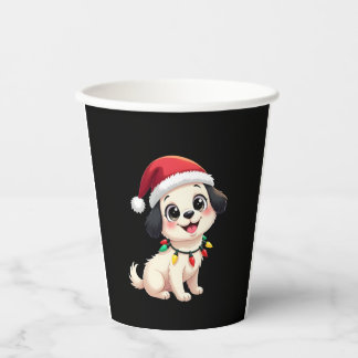 Shih Tzu Santa Christmas Tree Lights Xmas Dog Love Papieren Bekers