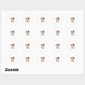 Shih Tzu Santa Christmas Tree Lights Xmas Dog Love Ronde Sticker (Vel)