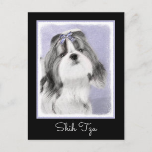 Shih Tzu schilderen - Kute Original Dog Art Briefkaart