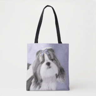 Shih Tzu schilderen - Kute Original Dog Art Draagtas