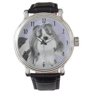 Shih Tzu schilderen - Kute Original Dog Art Horloge