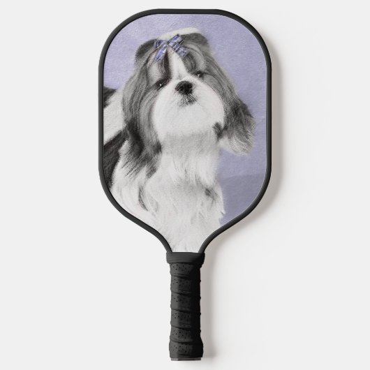 Shih Tzu schilderen - Kute Original Dog Art Pickleball Paddle (Voorkant)