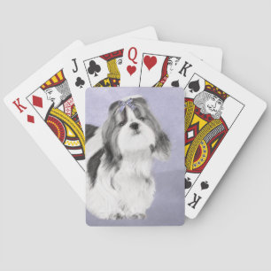 Shih Tzu schilderen - Kute Original Dog Art Pokerkaarten