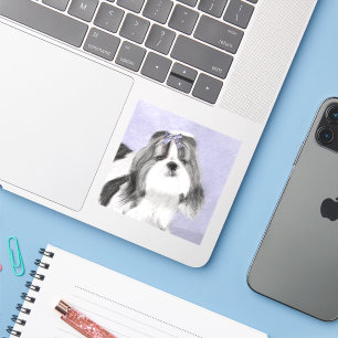 Shih Tzu schilderen - Kute Original Dog Art Sticker