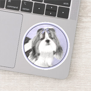 Shih Tzu schilderen - Kute Original Dog Art Sticker