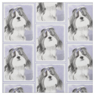 Shih Tzu schilderen - Kute Original Dog Art Stof