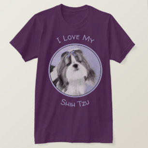 Shih Tzu schilderen - Kute Original Dog Art T-shirt