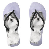 Shih Tzu schilderen - Kute Original Dog Art Teenslippers (Voetbed)
