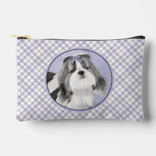 Shih Tzu Schilderen Zwart & Wit Originele Hond Art Etui