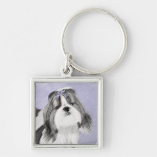 Shih Tzu Schilderij - Lieve Originele Honden Kunst Sleutelhanger