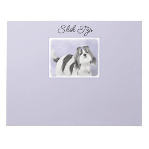 Shih Tzu-schilderingen - Kute Original Dog Art-not Notitieblok