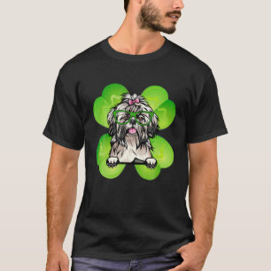 Shih Tzu Shamrock Lucky Clover Irish St Patrick's T-shirt