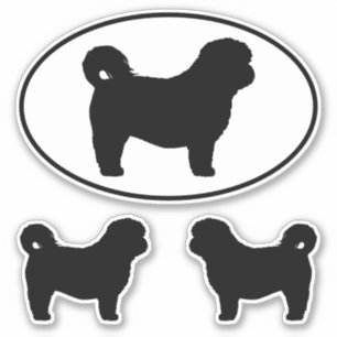 Shih Tzu Silhouetten Hondenras Vinyl Sticker Set