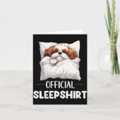 Shih Tzu Sleepshirt Cute Dog Lover Pajama Sleepwea Kaart (Voorkant)
