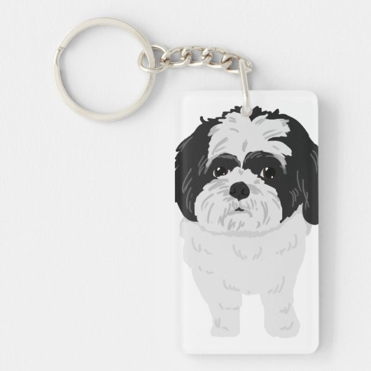 Shih-Tzu Sleutelhanger voor en Butt (Voorkant)