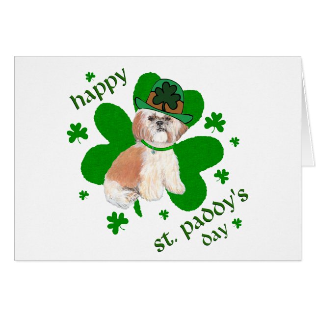 Shih Tzu St. Patrick's Dag (Voorkant Horizontaal)