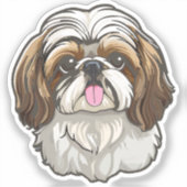 Shih Tzu Sticker (Voorkant)