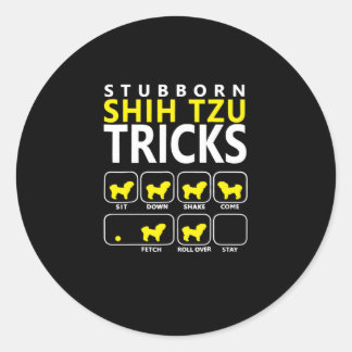 Shih Tzu | Stubborn Shih Tzu Tricks Ronde Sticker