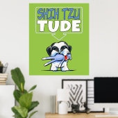 Shih Tzu Tude Dk Poster (Thuiskantoor)