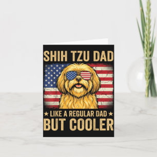Shih Tzu Vader Als Gewone Vader Maar Koeler Retro Kaart