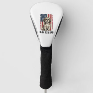 Shih Tzu Vader Patriottisch Vintage Hond Shirt Ont Golfheadcover