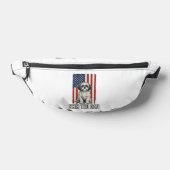 Shih Tzu Vader Patriottische Vlag Vintage Hond Shi Heuptasje (Liggend)