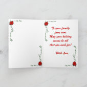 Shih Tzu Vrolijke Kerstvakantie Kaart (Binnen)