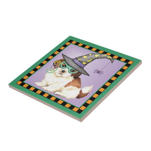 Shih Tzu Witch Tegeltje (Zijkant)
