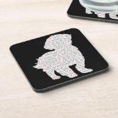 Shih Tzu Word Art Onderzetter (Linkerzijde)