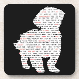 Shih Tzu Word Art Onderzetter