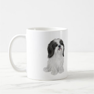 Shih Tzu - zwart en wit (door JF) Koffiemok