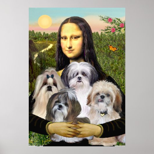 Shih Tzus 4-MONA Poster (Voorkant)