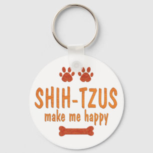 Shih-Tzus Make Me Happy Sleutelhanger
