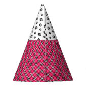 Shihtzu Puppy Dogs a Nerd Pink Birthday Party Pett Feesthoedjes (Achterkant)