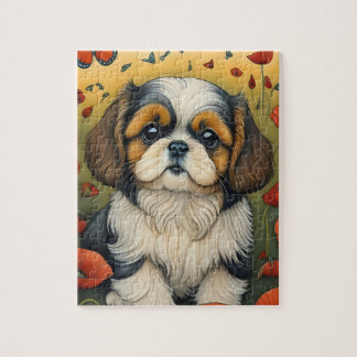 Shihtzu puppy krijt kunst puzzel