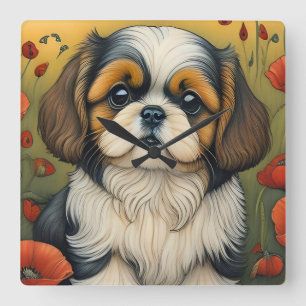 Shihtzu puppy schattige klok cadeau idee
