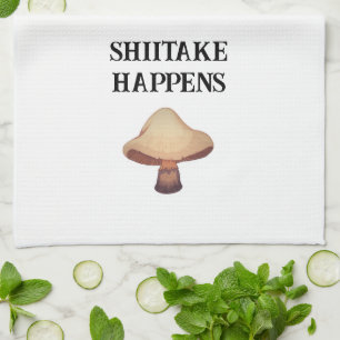 Shiitake gebeurt keukenhanddoek
