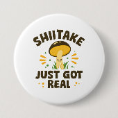 Shiitake is net echt ronde button 7,6 cm (Voorkant)