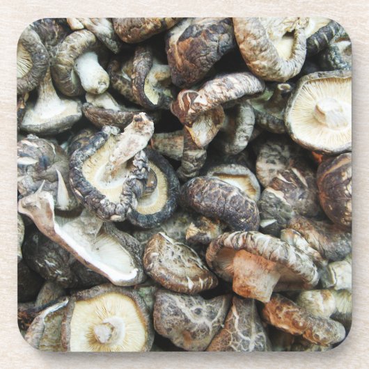Shiitake paddenstoelen bier onderzetter (Voorkant)