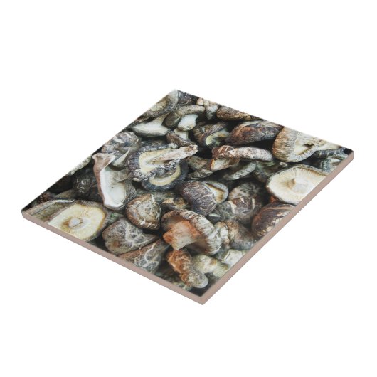 Shiitake paddenstoelen tegeltje (Zijkant)
