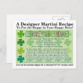 Shillelagh St. Patrick's Day Martini Recept Kaart (Voorkant / Achterkant)